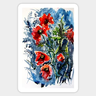 Wild poppies Sticker